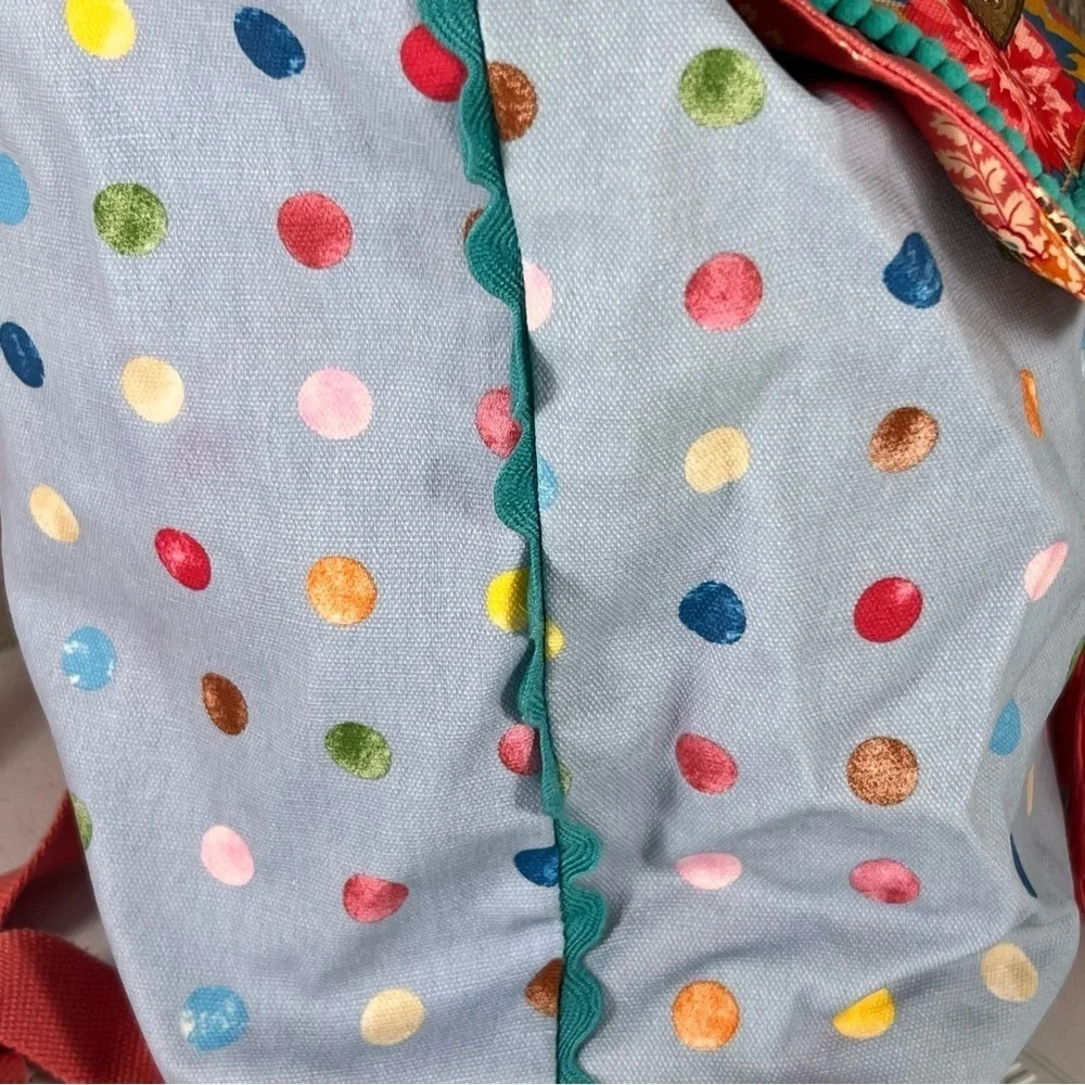 Matilda Jane Make A Splash Swim Backpack Floral Polka Dot Drawstring Snap Close